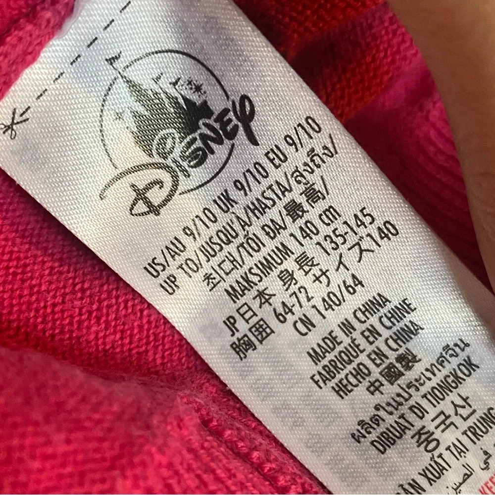 Disney Mickey and Minnie Mouse Kids Cashmere Cardigan Size 9/10 Pink Embroidered - Picture 3 of 6